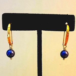 Smokey Blue South Sea Pearl Drop Earrings